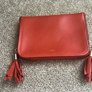 Burnt orange Luana Italy clutch/handbag
